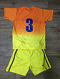 Форма футбольна "NIKE" доросла жовтогаряча-жовта L, з номером, фото 2