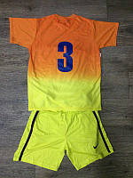 Форма футбольна "NIKE" помаранчево-жовта L, з номером