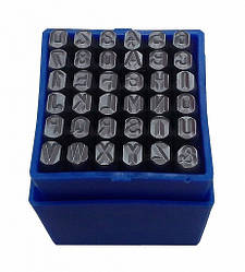 Набір клейм літери + числа 5 мм