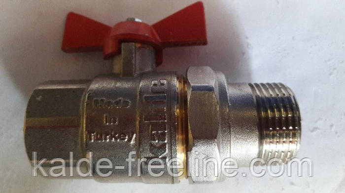 Купить Кран шаровый Kalde с американкой 1 1/4'' бабочка, цена 645.62 ...
