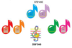 Композиція стендів для школи "Кабінет музики"