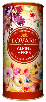Чай у подарунковій упаковці Lovare Alpine Herbs Альпійські луки, тубус, 80 г, фото 2