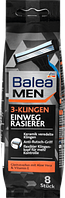 Одноразові чоловічі станки для гоління Balea men 3 леза 8 шт.