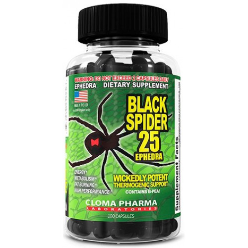 Жироспалювач Cloma Pharma Black Spider (100% original) (100 капсул.), фото 1
