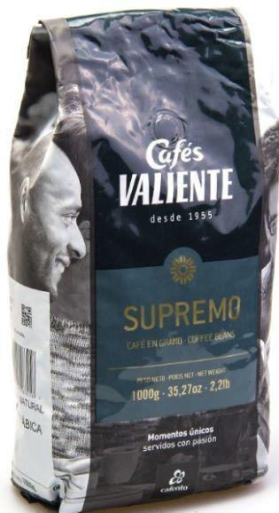 Кофе в зернах Cafes Valiente Supremo 1кг Арабика, - фото 1 - id-p640776837