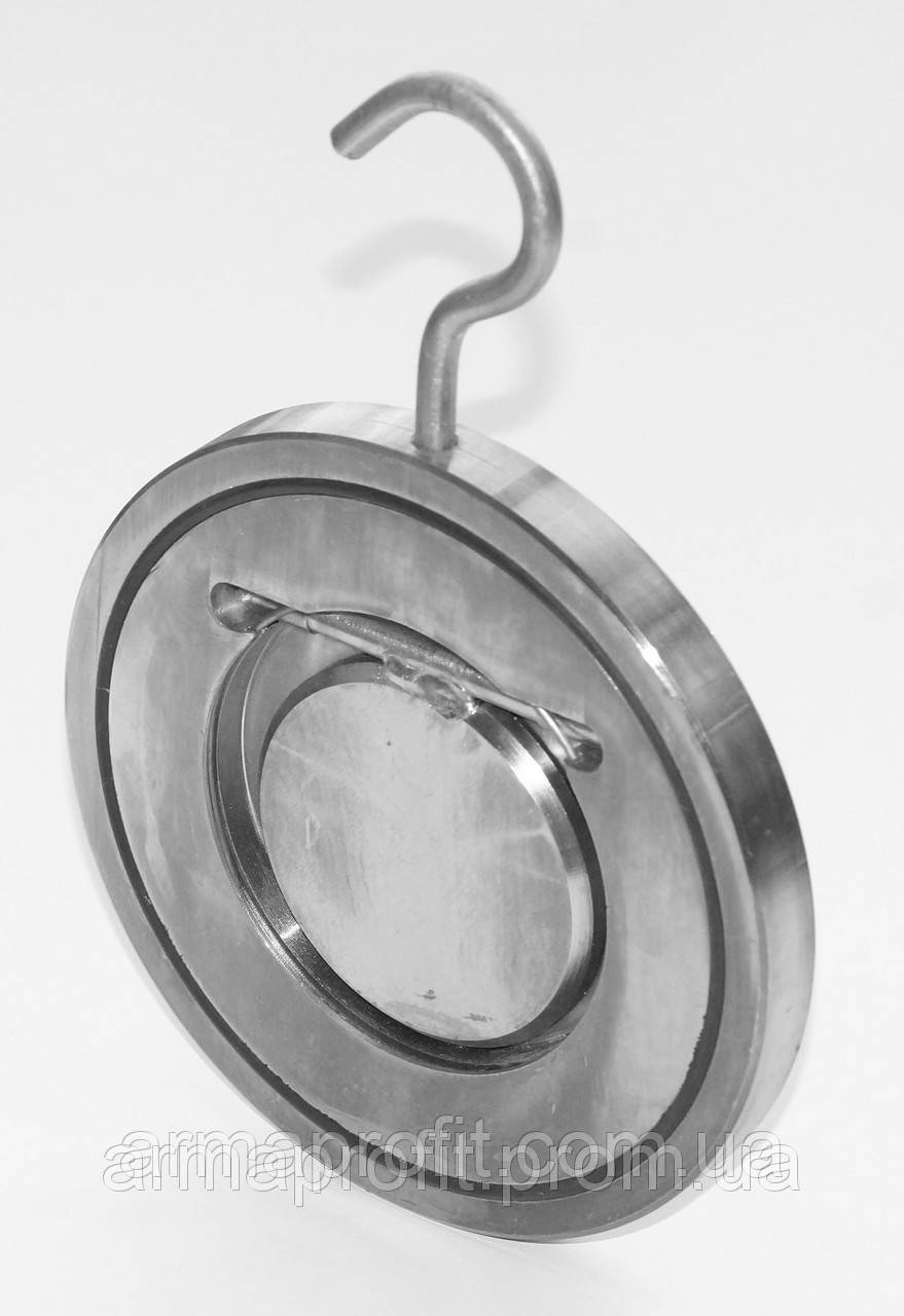 Клапан зворотний міжфланцевий сталевий (хлопавка) Ду100 Ру16