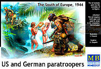 Американские и немецкие десантники, юг Европы, 1944. 1/35 MASTER BOX 35157