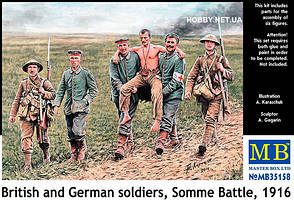 Британські та німецькі солдати, Битва на Соммі, 1916. 1/35 MASTER BOX 35158
