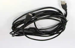 Подовжувач із роз'ємом USB чорний 3 м