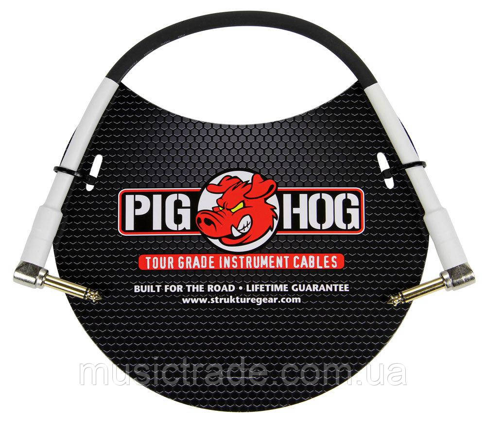 Інструментальний кутовий кабель Pig Hog PH1RR 1ft 1/4 ⁇  -1/4 ⁇  8 mm Instrument Cable