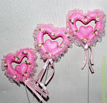 Набір Серце на паличці з трояндочками, 6 шт., фото 2