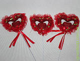 Набір Серце на паличці з трояндочками, 6 шт., фото 3
