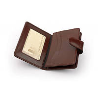 Візитниця з італійської шкіри, закривається на кнопку