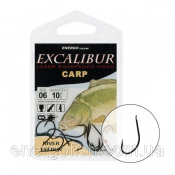 Гачок Excalibur River Feeder Black №8