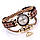 Жіночі годинники браслет з коричневим ремінцем, фото 2