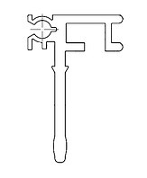 Профіль направляючий, стулка EMT/GST 6м