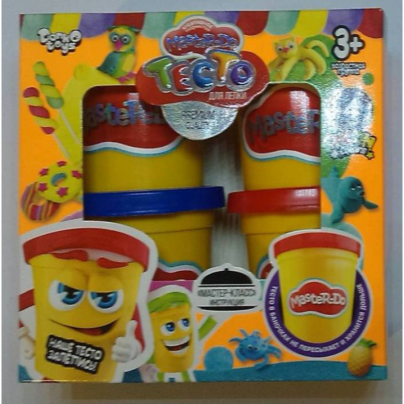 Набор тесто для лепки Master Do 4 цвета в баночках по 50г, Danko Toys - фото 2 - id-p640866743