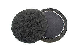 Полірувальний круг лама - Flexipads Merino Lambs Wool Velcro 150 мм (6") чорний (40233)
