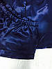 Темно-синій атласний комплект піжами для дому та сну, фото 3