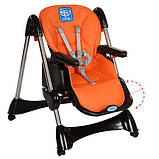 Дитячий стільчик для годування Bambi (M 3216-7) ПОМАРАНЧЕВИЙ, фото 4