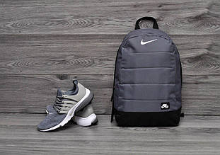 Рюкзак міський спортивний Nike air чоловічий жіночий сірий портфель для ноутбука Найк