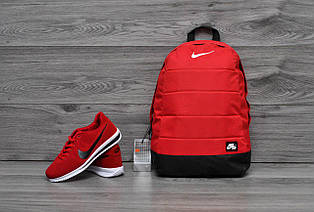 Рюкзак міський спортивний Nike air чоловічий жіночий червоний портфель для ноутбука Найк