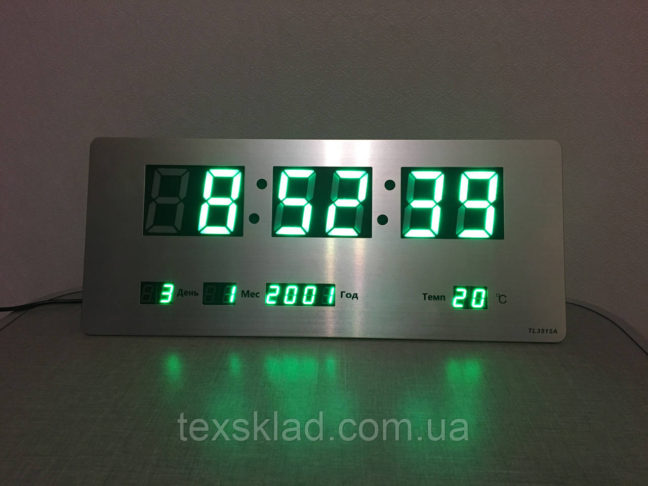 Настенные часы TL-3515A Green (меню на русском языке) - фото 2 - id-p641107474