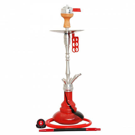 Кальян AMY Deluxe SS 07 Palm steel висота 79 см на 1 персону червоний, фото 2
