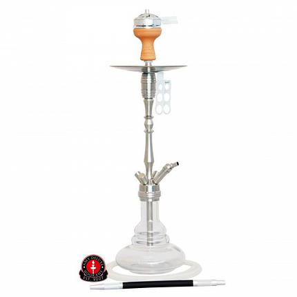 Кальян AMY Deluxe SS 07 Palm steel висота 79 см на 1 персону прозорий, фото 2