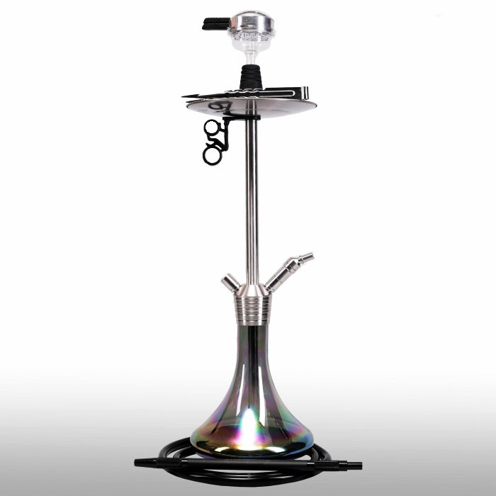 Кальян AMY Deluxe SS 09R Stick PLUS steel висота 82 см на 1 персону чорний