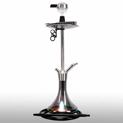 Кальян AMY Deluxe SS 09R Stick PLUS steel висота 82 см на 1 персону чорний, фото 1