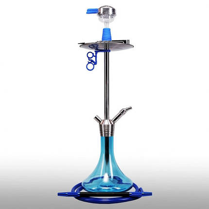 Кальян AMY Deluxe SS 09R Stick PLUS steel висота 82 см на 1 персону синій, фото 1