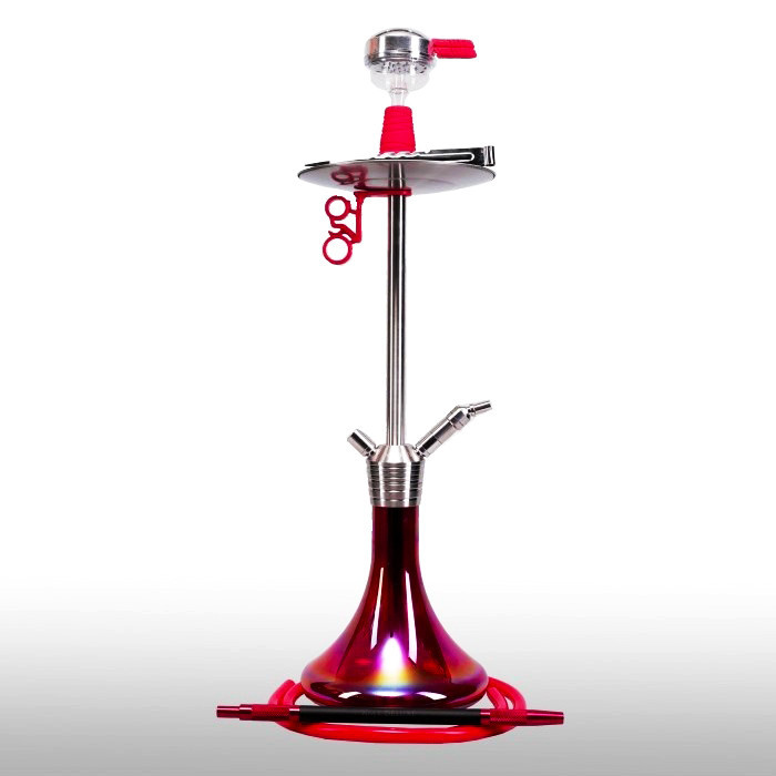 Кальян AMY Deluxe SS 09R Stick PLUS steel висота 82 см на 1 персону червоний