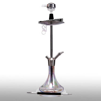 Кальян AMY Deluxe SS 09R Stick PLUS steel висота 82 см на 1 персону прозорий, фото 2