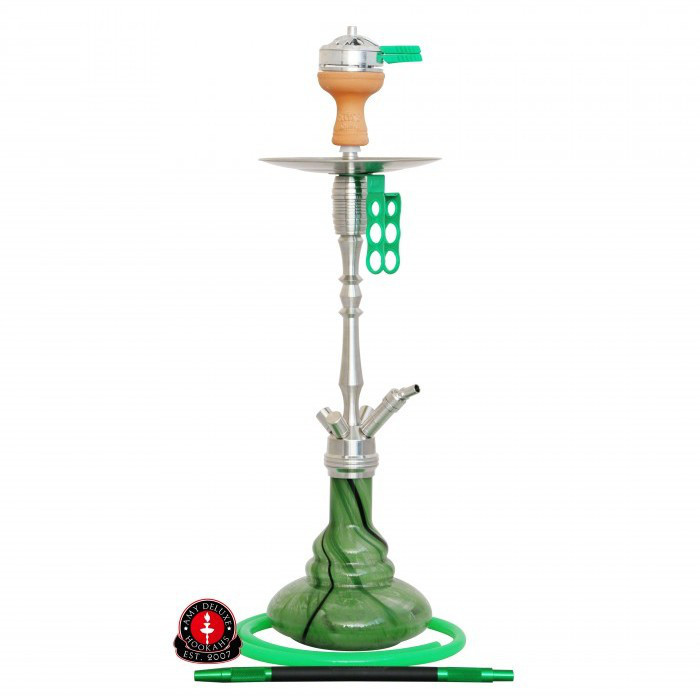 Кальян AMY Deluxe SS 07 Palm steel висота 79 см на 1 персону зелений