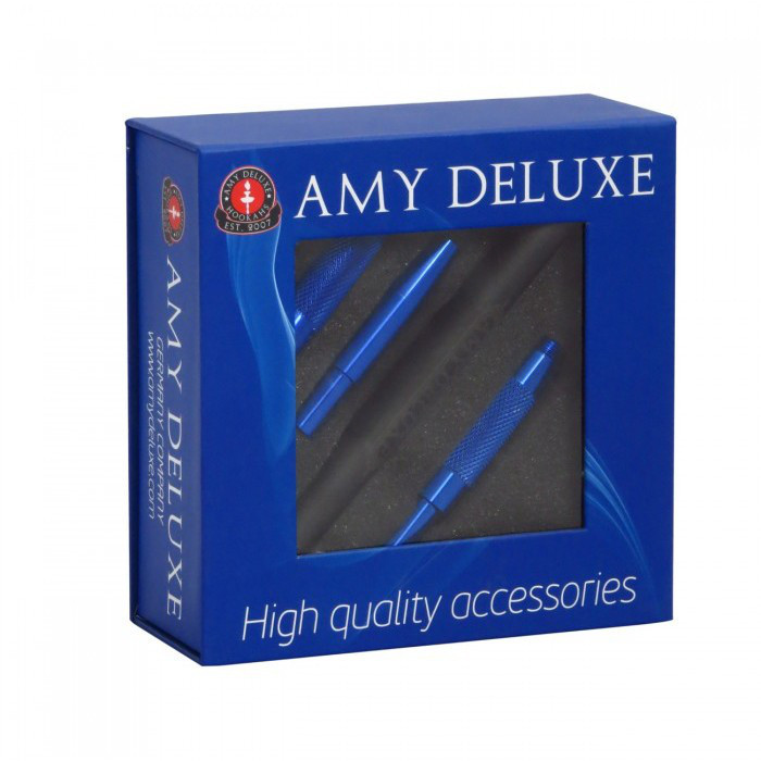 Комплект "Блакитна Гармонія" - силіконовий шланг з алюмінієвим мундштуком AMY Deluxe S238 SET