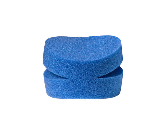 40840 100x50 мм Апликатор круглий надрезаный під пальці, м'який-Flexipads Split Blue Detail Foams (2 шт.), фото 2