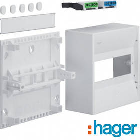 Аксесуари для розподільних міні-щитків відкритої установки Hager