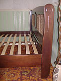 Ліжко "Афіна - 2" з м'якими вставками (200*160), масив дерева - вільха, покриття - № 11.
