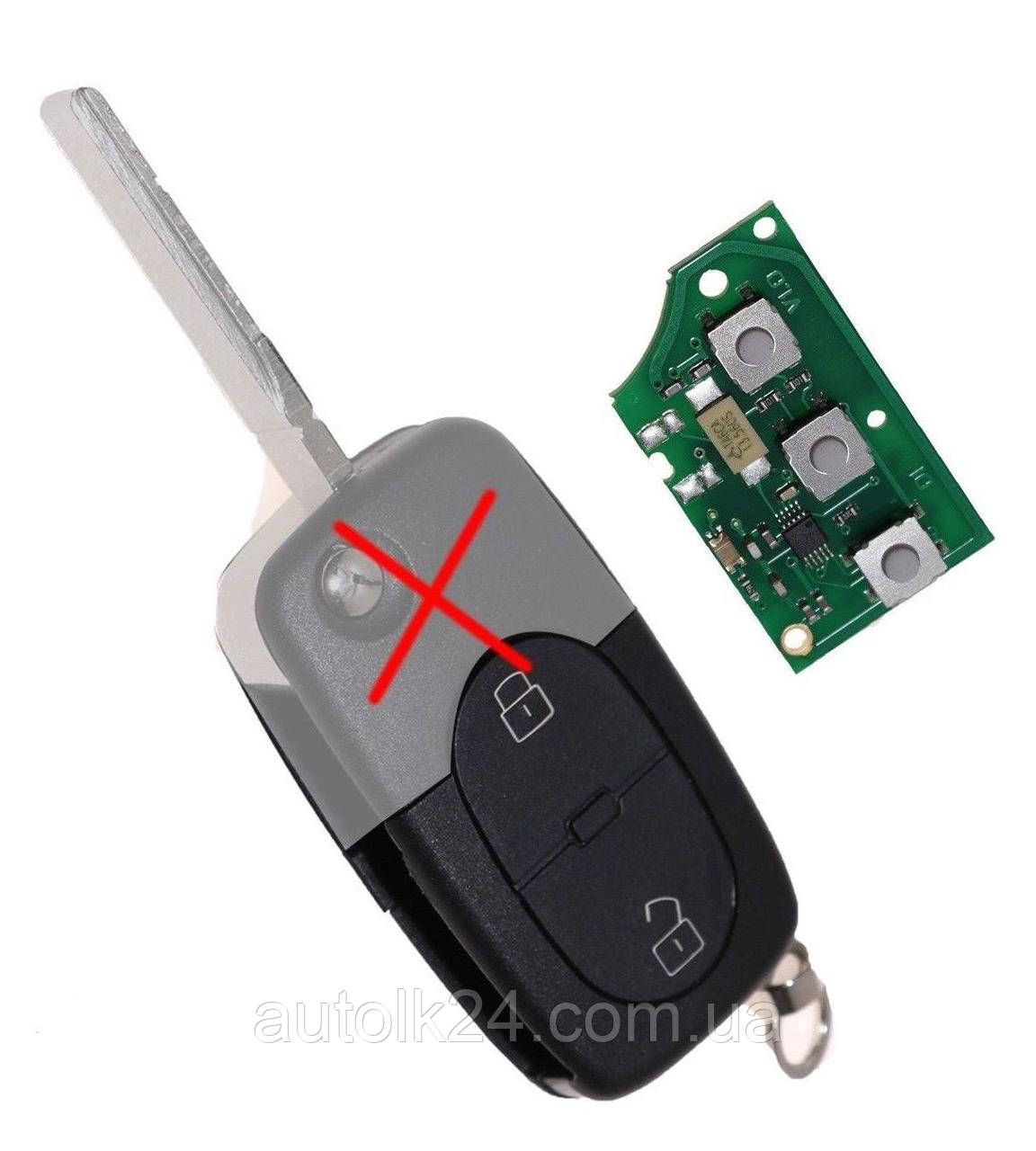 Пульт для ключа Volkswagen 1J0 959 753 A 433Mhz
