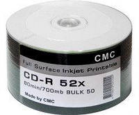 CD-R диски для аудио, принтовые CMC Magnetics Рrintable Bulk/50