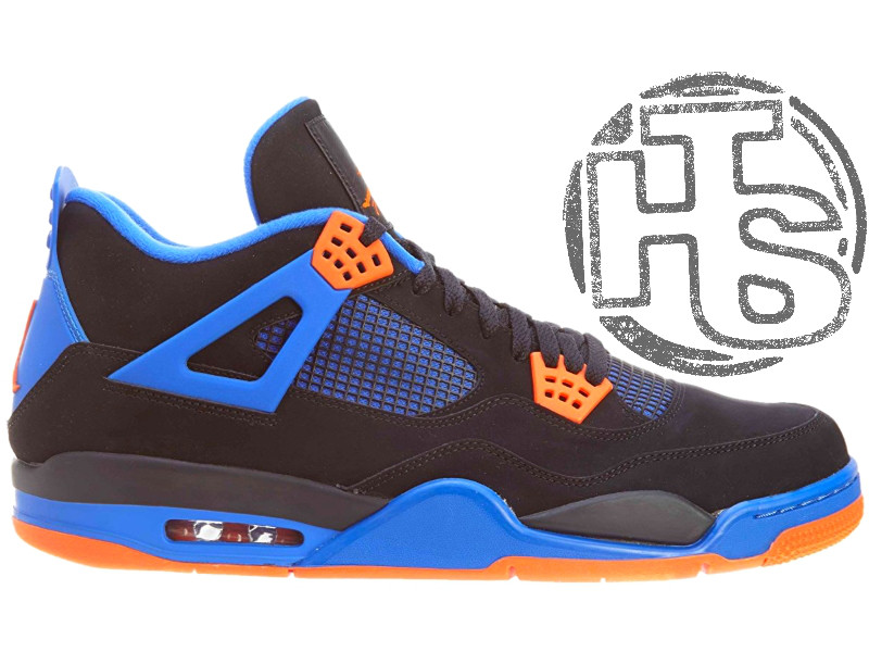 Жіночі кросівки Air Jordan 4 IV Retro Cavs Black/Orange Blaze/Old Royal 308497-027