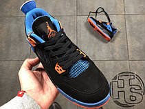 Жіночі кросівки Air Jordan 4 IV Retro Cavs Black/Orange Blaze/Old Royal 308497-027, фото 6