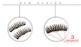 Накладні вії на 3 магніти 24Р-03 ручної роботи, 3D/6D magnet lashes natural false eyelashes, фото 8