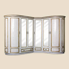 Шафа кутова дерев'яна в класичному стилі для спальні / вітальні / передпокою / коридору Венера РКБ-Меблі, колір на вибір, фото 2