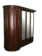 Шафа дерев'яна  з дзеркалами  в класичному стилі для спальні / вітальні / передпокою / коридору Венера РКБ-Меблі, колір на вибір, фото 3