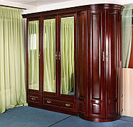 Шафа дерев'яна з дзеркалами в класичному стилі для спальні / вітальні / передпокою / коридору Венера РКБ-Меблі, колір на вибір