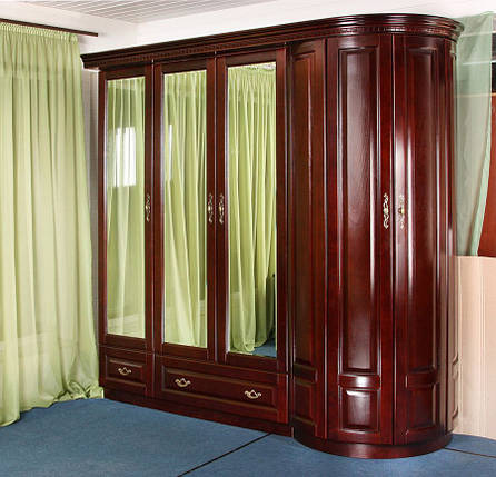 Шафа дерев'яна  з дзеркалами  в класичному стилі для спальні / вітальні / передпокою / коридору Венера РКБ-Меблі, колір на вибір, фото 2