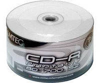 CD-R диски для аудио, принтовые Emtec Рrintable Shrink/50
