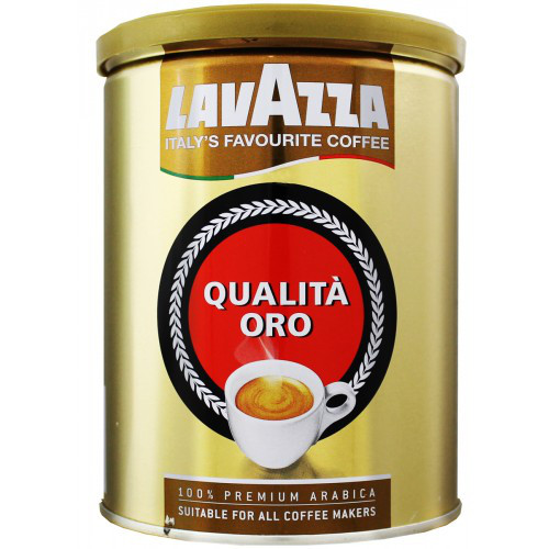 Кава мелена Lavazza Qualita Oro мелена в жестяній банці 250г. OriginaL